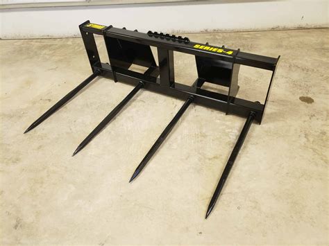 skid steer square bale spear|skid steer bale spear attachment.